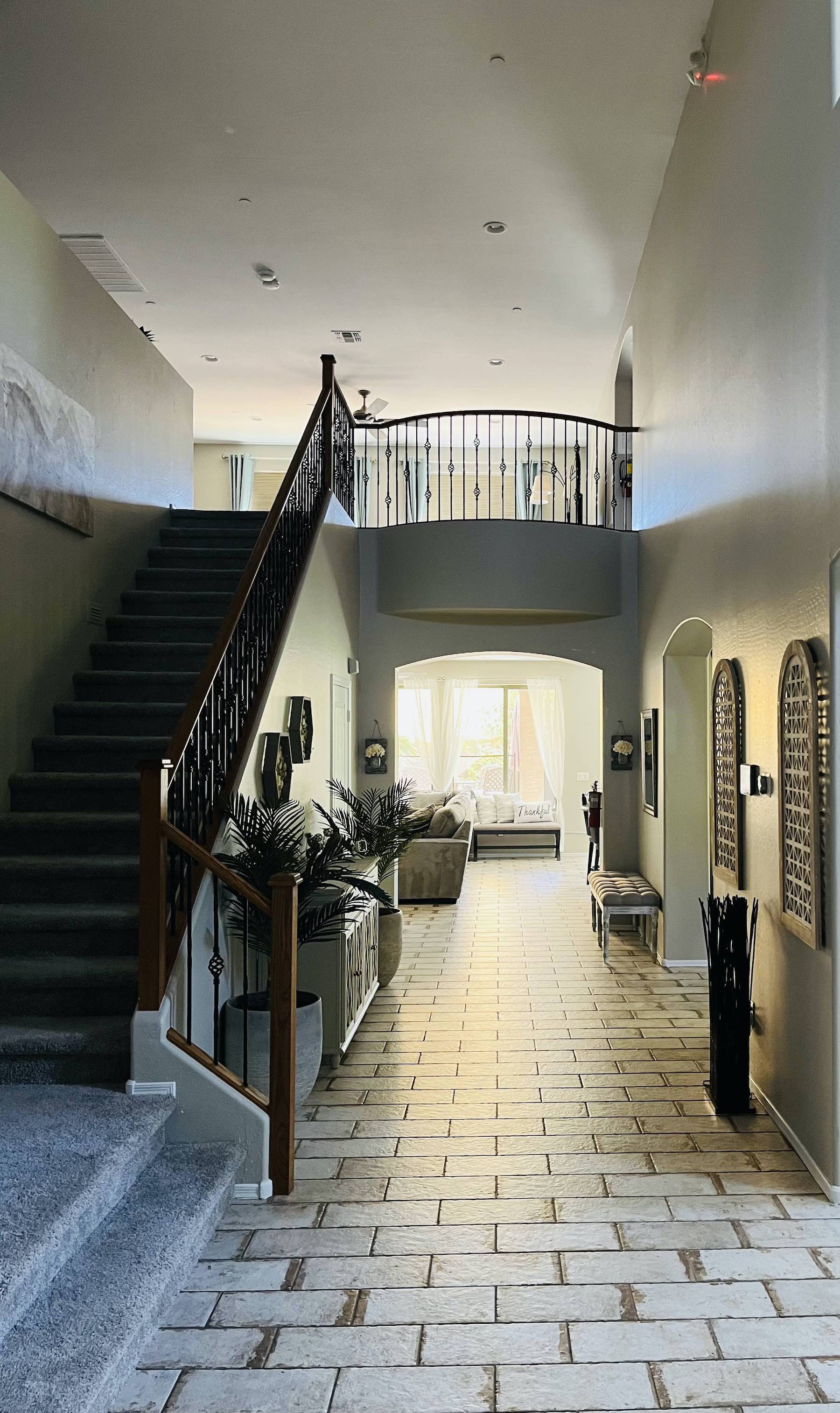 Entryway with stairs at Algamus inpatient gambling treatment center