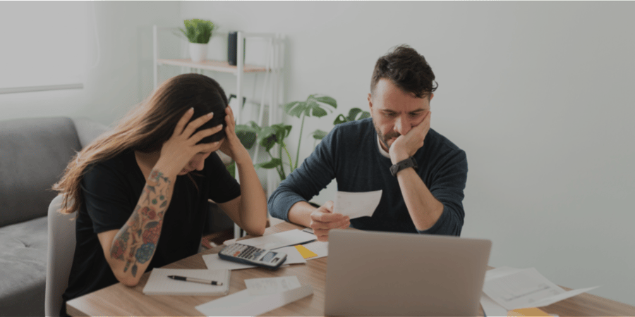 couple stressed about money