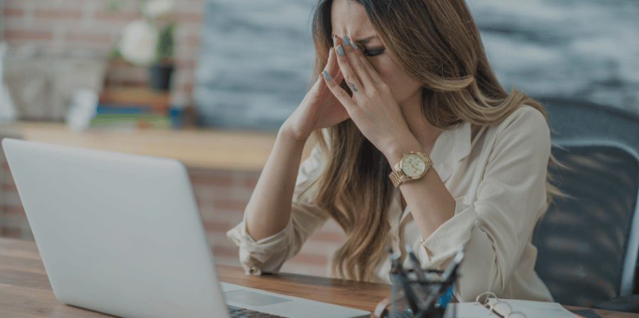 woman stressed about finances