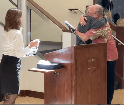 rick benson receives award