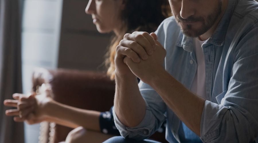 couple not speaking to each other