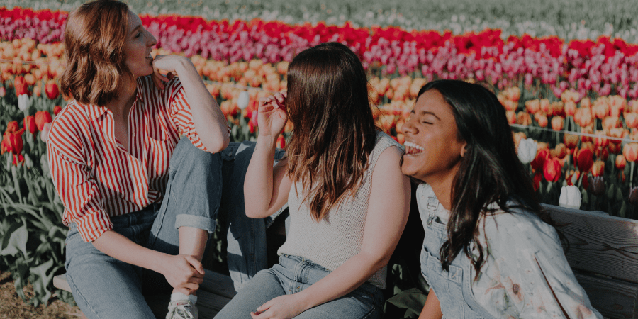 women laughing together