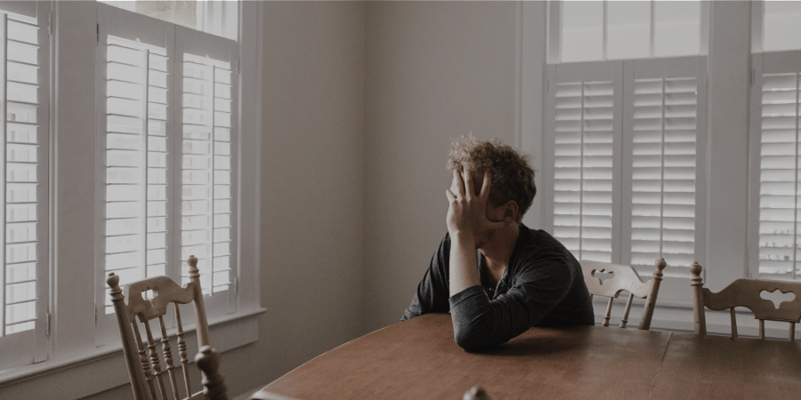 stressed person with co-occuring disorders